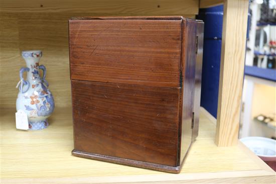 A 19th century mahogany apothecary cabinet